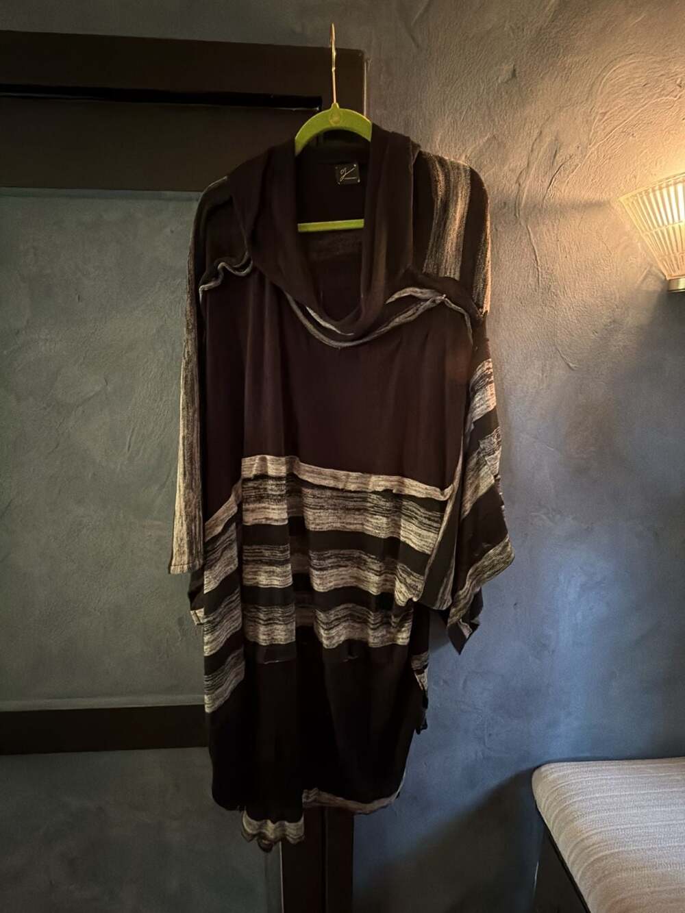 G by Giuliana Rancic Women's Cowl Neck Striped Oversized Dolman Pullover Sweater